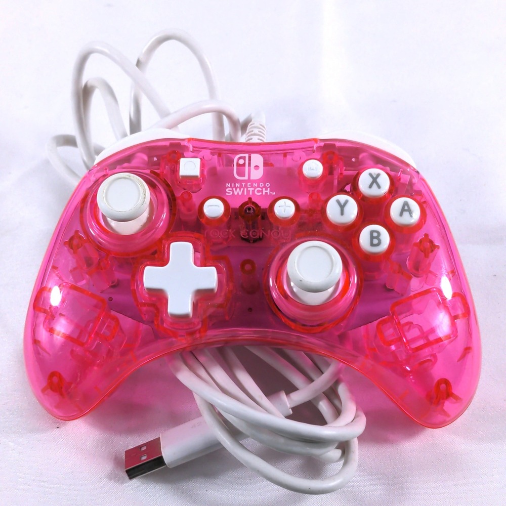 PDP Rock Candy Wired Controller for Nintendo Switch Cosmo Pink  Translucent